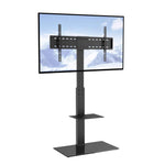 Amocart TV Stand Mount Swivel Tall TV Stand for 32 to 85 inch TV Height Adjustable Portable Floor TV Stand Max VESA 600 x 800mm