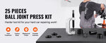 Amocart Ball Joint Press Kit 25 pcs Tool Kit C-press Ball joint Remove&Install Tool Heavy Duty Ball Joint Repair Kit for Repair