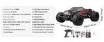 SucceBuy 1:10 38KM/H 4WD RC Car All Terrain Off-Road with 2 Batteries Drift Monster Truck Children Toys for Kids Christmas Gifts