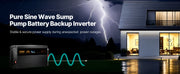 Load image into Gallery viewer, Amocart Sump Pump Battery Backup System 1500W / 3000W Auto Switches to Battery Inverter for Continuous Sump Pump Operation
