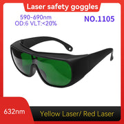 Load image into Gallery viewer, Laser Protective glasses 10600nm OD6 UV400 532nm 808nm 1064nm Laser Safety Glasses IPL glases Laser Protection Laser glasses
