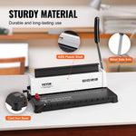 Amocart Coil Spiral Binding Machine Manual Book Maker 34-Holes Binding 120 Sheets Punch Binder Adjustable Coil Binding Spines