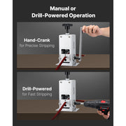 Load image into Gallery viewer, Amocart Manual Wire Stripper Machine 0.06-1.18 in Hand Crank or Drill Powered Modes Q235 Frame Wire for Scrap Copper Recycling
