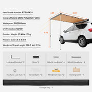 Load image into Gallery viewer, SucceBuy Vehicle Awning  Retractable Car Side Awning Car Awning with Waterproof Storage Bag  Suitable for Truck SUV Van Campers
