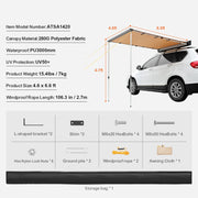 Load image into Gallery viewer, SucceBuy Vehicle Awning  Retractable Car Side Awning Car Awning with Waterproof Storage Bag  Suitable for Truck SUV Van Campers
