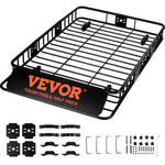 SucceBuy Roof Rack Cargo Basket 46"x 36" x 4.5"/64" x 39" x 6" Rooftop Cargo Carrier Heavy-duty 200 LBS Capacity Universal Roof