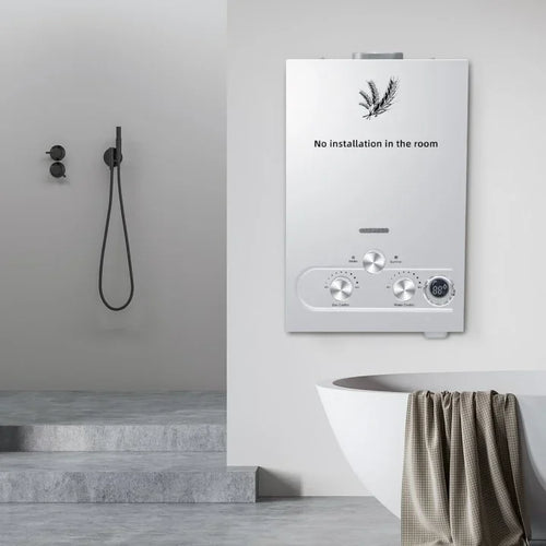 VEVOR 6L 8L 10L 12L 16L 18L LPG Water Heater LED Display & 24Hour Water Supply & Over-Heat Protection for Kitchen Bathroom Salon