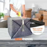 Amocart 12/24Packs Moving Blanket Recycled Cotton Heavy Duty Packing Shipping Mover Pads for Protect Furniture Floor Appliances