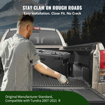 Amocart Truck Bed Storage Box Passenger Side Lockable Lid Waterproof ABS Wheel Well with Password Padlock Tool Box for Trucks