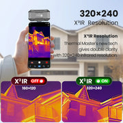 Load image into Gallery viewer, P1 Thermal Camera 1112℉ for ios and android phone 320*240 X³IR Resolution House Inspection Thermal Imager
