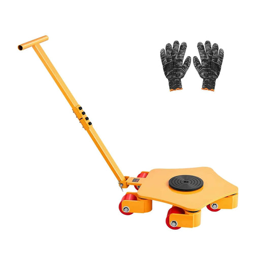 Amocart 8800 lbs Machinery Moving Skat Dolly with 360° Cap & PU Swivel Rollers Industrial Machine Mover for Warehouse Workshop