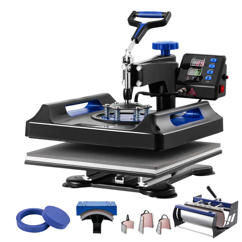 SucceBuy Heat Press Machine Heat Transfer Machine with 30 oz Tumbler Press 360° Swing Away Digital T-Shirt Pressing Coating