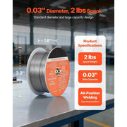 Load image into Gallery viewer, Amocart Flux Core MIG Welding Wire E308LFC-O 0.03in with Low Spatter for All Position Arc Welding Self-Shielded for Outdoor Use

