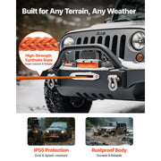 Charger l'image dans la visionneuse de galerie, Amocart 12000 lbs Wireless Electric Winch 12V DC Wired Truck Car Winch with 0.36in x 75.5ft Synthetic Rope for Towing Off-Road
