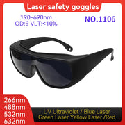 Load image into Gallery viewer, Laser Protection  laser glasses 10600nm OD6 UV400 532nm 808nm 1064nm Laser Safety Glasses IPL glases Laser Protective glasses
