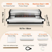 Load image into Gallery viewer, SucceBuy Commercial Vacuum Sealer Machine Multifunction Automatic Food Packaging with Bag Roll Storage Cutter for Home Kitchen
