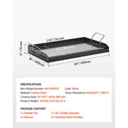 Load image into Gallery viewer, SucceBuy Stainless Steel Griddle Universal Flat Top Rectangular Plate Gas Grill Griddle for BBQ Family Cookware for Camping Part
