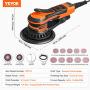 Load image into Gallery viewer, Amocart Random Orbital Sander 350W Brushless Orbital Sander 10000PRM 6 Variable Speed Sanding Machine for Woodworking Detailing
