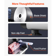 Load image into Gallery viewer, SucceBuy Meat Slicer Electric Deli Food Slicer Meat Cutter with two Premium SUS420 Blades for Meat Cheese Home Use - AMOCART
