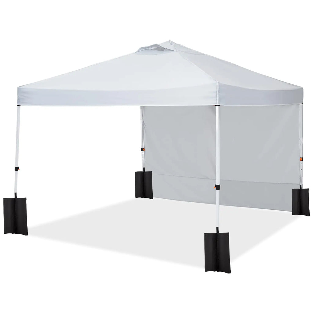 Easy One-Push Setup Pop Up Canopy Tent 10x10ft – Waterproof Outdoor Shelter, Portable Gazebo with Wheeled Bag, Includes Side Wall, Ideal for Camping, Patio, Parties
