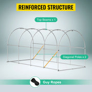 Charger l'image dans la visionneuse de galerie, Amocart Walk-in Tunnel Greenhouse Galvanized Frame &amp; Waterproof Cover 15x7x7/10x7x7/20x10x7/12x7x7 ft Greenhouses &amp; Cold Frames
