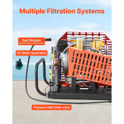 Charger l'image dans la visionneuse de galerie, Amocart PCP Air Compressor 4500PSI/30Mpa Diving Scuba 60 L/min Four-Cylinder Auto Stop PCP Rifle Pump with Fan Cooling System
