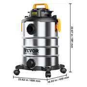 Bild in Galerie-Viewer laden, SucceBuy Stainless Steel Wet Dry Shop Vacuum Wet  Dry Vac Powerful Suction  Small Shop Vac Perfect for Carpet Debris  Pet  Hair
