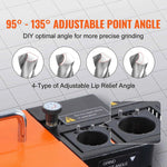 Amocart Drill Bits Sharpener 3-13mm Mill Grinder Sharpener Portable Sharpening Angle Grinder w/ 11 Collet For Factory Workshop