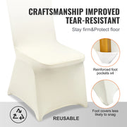 Load image into Gallery viewer, Amocart 30/50PCS Ivory Stretch Spandex Folding Chair Covers Universal Fitted Chair Cover Removable Protective Slipcovers
