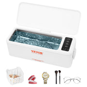 Load image into Gallery viewer, SucceBuy 200/450/650ml Portable Ultrasonic Cleaner Machine w/ Timer Modes Cleaning Basket for Eyeglasses Watches Dentures Rings - AMOCART
