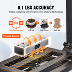 Amocart Computing Digital Platform Scale 660 lbs Load with LB/KG Tare Price Calculator Stainless Steel High-Definition Display