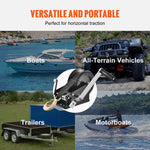 Amocart Hand Winch Boat Trailer Winch Heavy Duty Rope Crank Polyester Strap & Two-Way Ratchet Manual Operated Hand Crank Winch