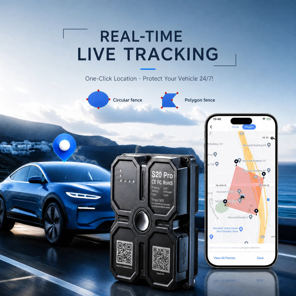 4G GPS Tracker Car Tracker Magnet 7500mAh GPS Tracker 4G GPS Locator Waterproof Vehicle  Long Standby Battery Real Time Position
