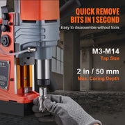 Bild in Galerie-Viewer laden, SucceBuy 1300W/1400W Magnetic Drill Press 2" Electric Drilling Machine 1-Second Quick Release Power Drill
