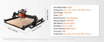 Amocart CNC Router Machine 3 Axis GRBL Control Wood Engraving Carving Milling Machine Kit for Wood Acrylic MDF PVC Plastic Foam