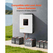 Load image into Gallery viewer, Amocart 3000W/4000W Hybrid Solar Inverter 24V DC to 230V AC Built-in Solar Controller Compatible with Lead Acid Lithium Battery
