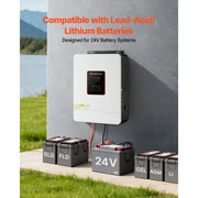 Load image into Gallery viewer, SucceBuy 3000W/4000W Hybrid Solar Inverter 24V DC to 230V AC Built-in Solar Controller Compatible with Lead Acid Lithium Battery - AMOCART
