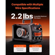 Load image into Gallery viewer, SucceBuy MIG Welder 130A 2-in-1 Flux Core Weding Machine Portable Mig Welder with Inverter Technology Digital Display Screen - AMOCART
