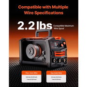 Load image into Gallery viewer, Amocart MIG Welder 130A 2-in-1 Flux Core Weding Machine Portable Mig Welder with Inverter Technology Digital Display Screen
