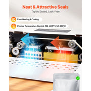 Load image into Gallery viewer, SucceBuy Continuous Heat Sealing Machine 0.32-0.47in Seal Width Automatic Band Sealer with Temperature Control for Plastic Bags
