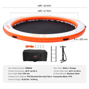 Charger l'image dans la visionneuse de galerie, Amocart Inflatable Floating Dock 10x8FT Non-Slip Water Detachable Ladder Portable Carrying Bag Floating Platform Island Raft
