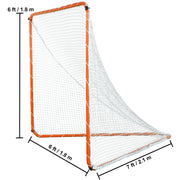 Load image into Gallery viewer, SucceBuy 4/6FT Lacrosse Goal Small Kids Folding Portable Iron Frame Backyard Training Equipment For Youth Training Orange
