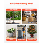 Load image into Gallery viewer, SucceBuy 440lbs Blue/Black Trash Can Dolly Round Roller Base 15-22.8in Adjustable with 4 Wheel Drum Rolling Cart for Plant Caddy
