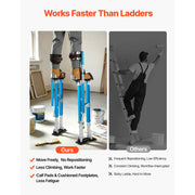 Load image into Gallery viewer, Amocart 228 lbs Drywall Stilts 24.2–40.3In Adjustable Aluminum Painter Stilts Non-Slip Rubber Feet Dual Spring Shock Absorption
