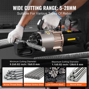 Load image into Gallery viewer, SucceBuy Electric Hydraulic Rebar Cutter Portable Rebar Cutter High Power Steel Rebar Cutter with Oil Can Rich Accessories Black - AMOCART
