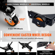 Load image into Gallery viewer, Amocart Mobile Base 650 lbs Weight Capacity Adjustable from 12"x12" to 36"x36" Heavy Duty Mobile Base Stand with Swivel Wheels
