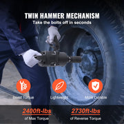 Load image into Gallery viewer, SucceBuy Air Impact Wrench Up to 2730 ft-lbs Reverse Torque Output 1" Pneumatic Impact Gun for Heavy Duty Repairs - AMOCART
