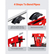 Load image into Gallery viewer, Amocart Hydraulic Pipe Bender 16 Ton Manual Copper Exhaust Pipe Bending Machine Heavy-Duty Pipe Tube Bender for Piping Railing
