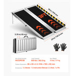 SucceBuy 12/24/36/48/60/72/84/96/120in Portable Door Threshold Ramp 800LBS Aluminum Folding Handicap Curbs Ramp for Wheelchair