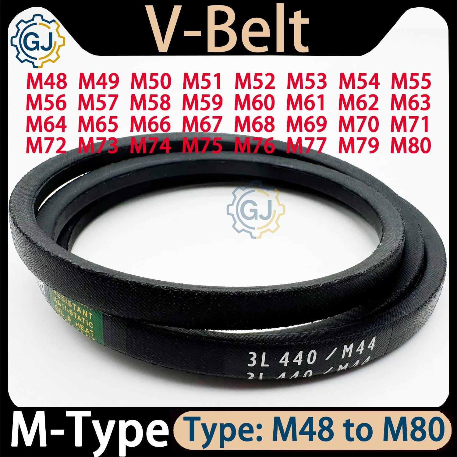 V-Belt M Type Belt M48 M49 M50 M51 M52 M53 M54 M56 M57 M58 M60 M61 M62 M63 M64 M65 M66 M67 M68 M69 M70 M75 M79 M80 Conveyor Belt